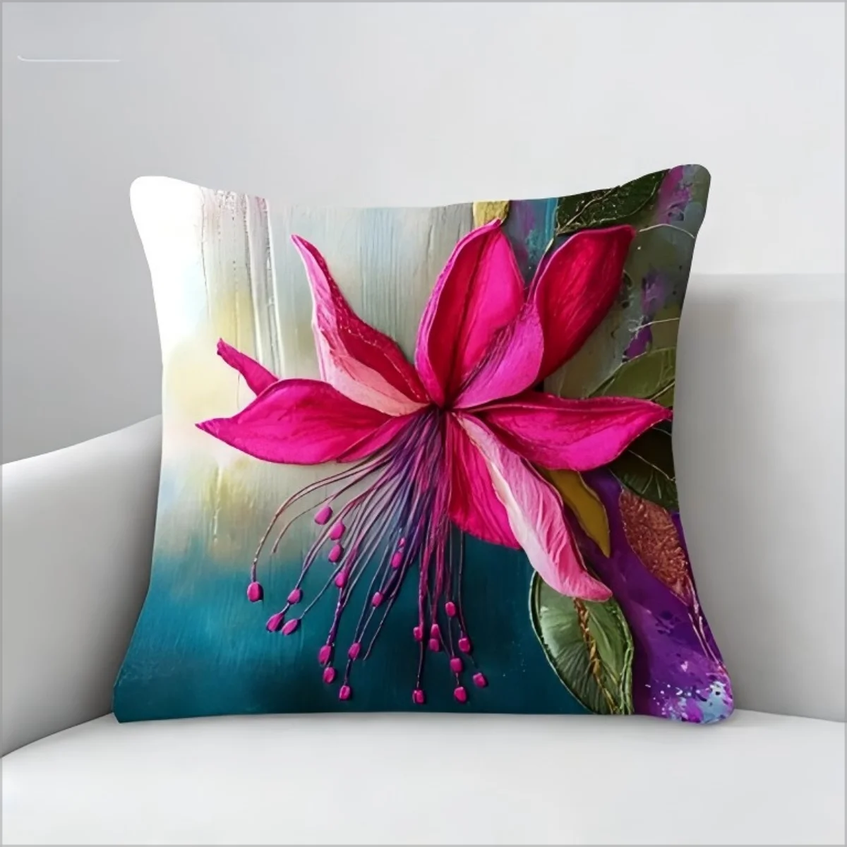 Vibrant Fuchsia Flower Style Throw Pillow Cover Floral Art Decorative Pillow Case for Home Decor
Vibrant Fuchsia Flower Style Throw Pillow Cover Floral Art Decorative Pillow Case for Home Decor