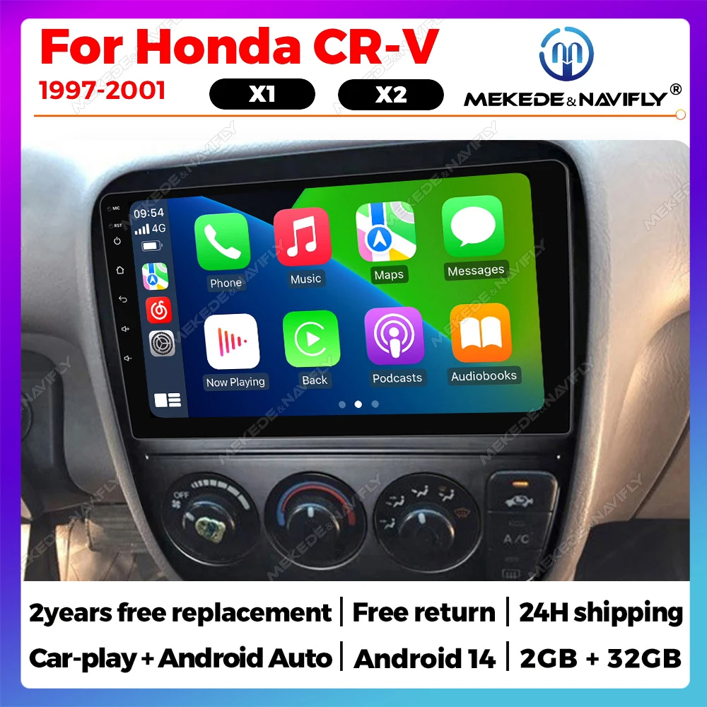 Android 14 Car Radio For Honda CRV CR-V 1997 - 2001 Autoradio Multimedia Player GPS Head Unit Wireless Carplay Android Auto BT
Android 14 Car Radio For Honda CRV CR-V 1997 - 2001 Autoradio Multimedia Player GPS Head Unit Wireless Carplay Android Auto BT