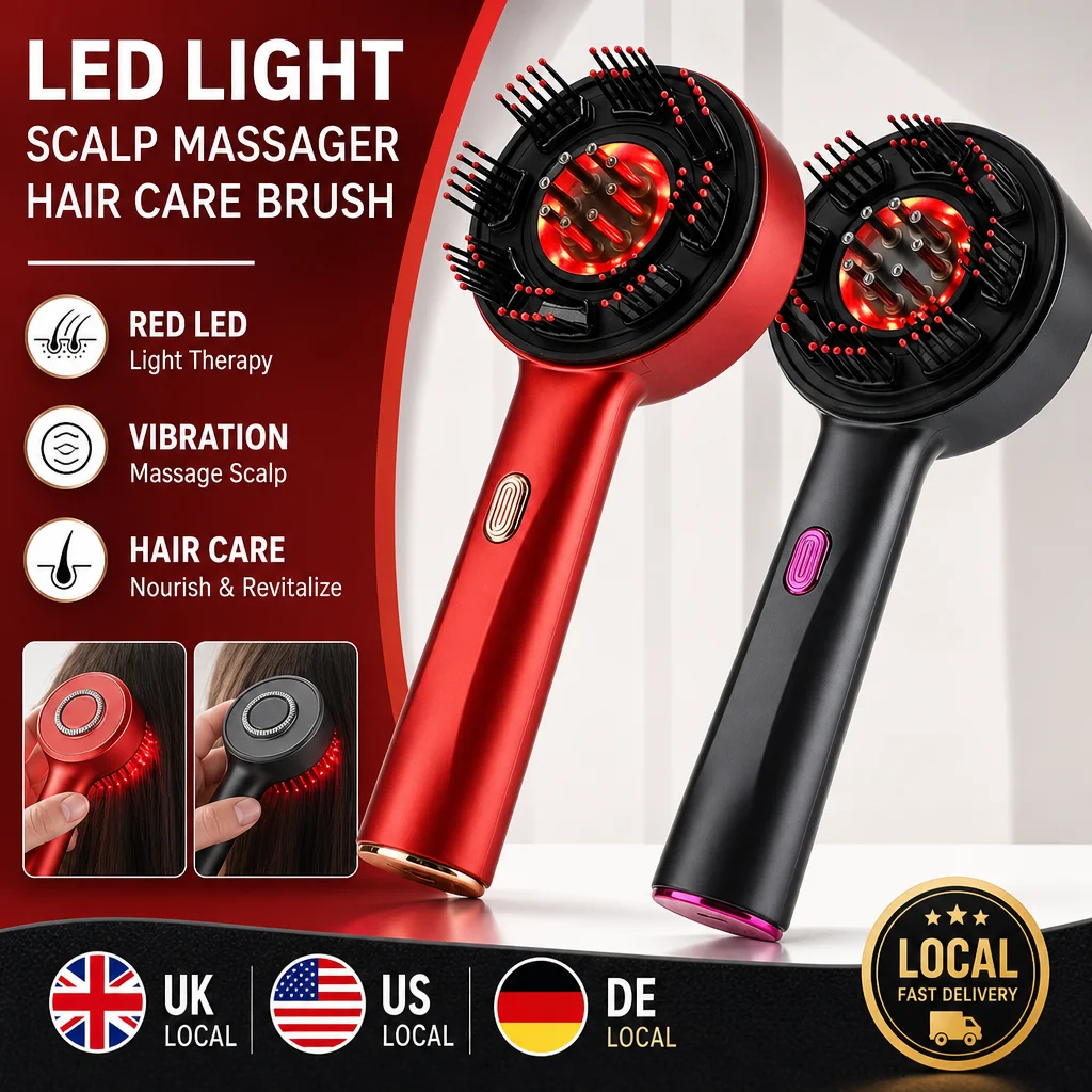 Electric Vibration Massage Comb Red Light for Hair Growth Scalp Brush Anti-Hair Loss Liquid Oil Applicator Hair Care Tool
Electric Vibration Massage Comb Red Light for Hair Growth Scalp Brush Anti-Hair Loss Liquid Oil Applicator Hair Care Tool