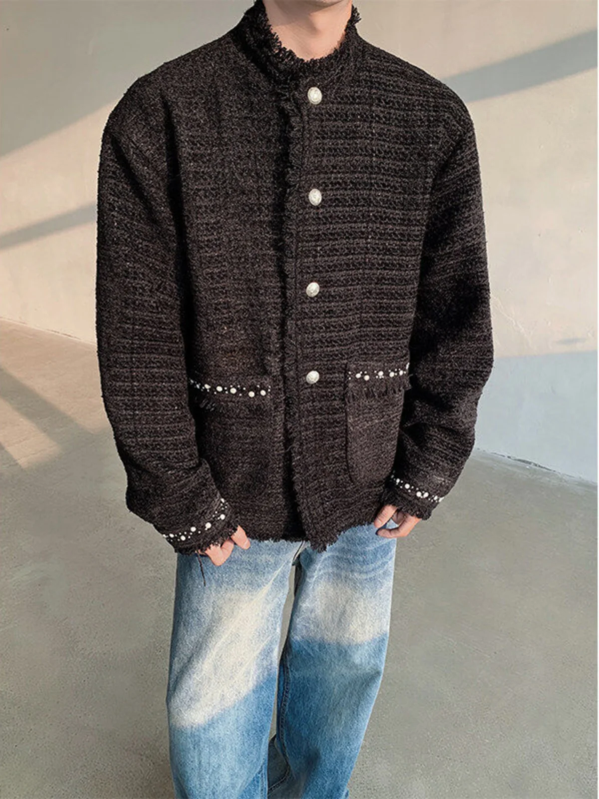 Свободное мужское пальто Bla из искусственного меха, весенняя верхняя одежда, длинный воротник-стойка, джинсы с застежкой на одной пуговице...
Свободное мужское пальто Bla из искусственного меха, весенняя верхняя одежда, длинный воротник-стойка, джинсы с застежкой на одной пуговице...