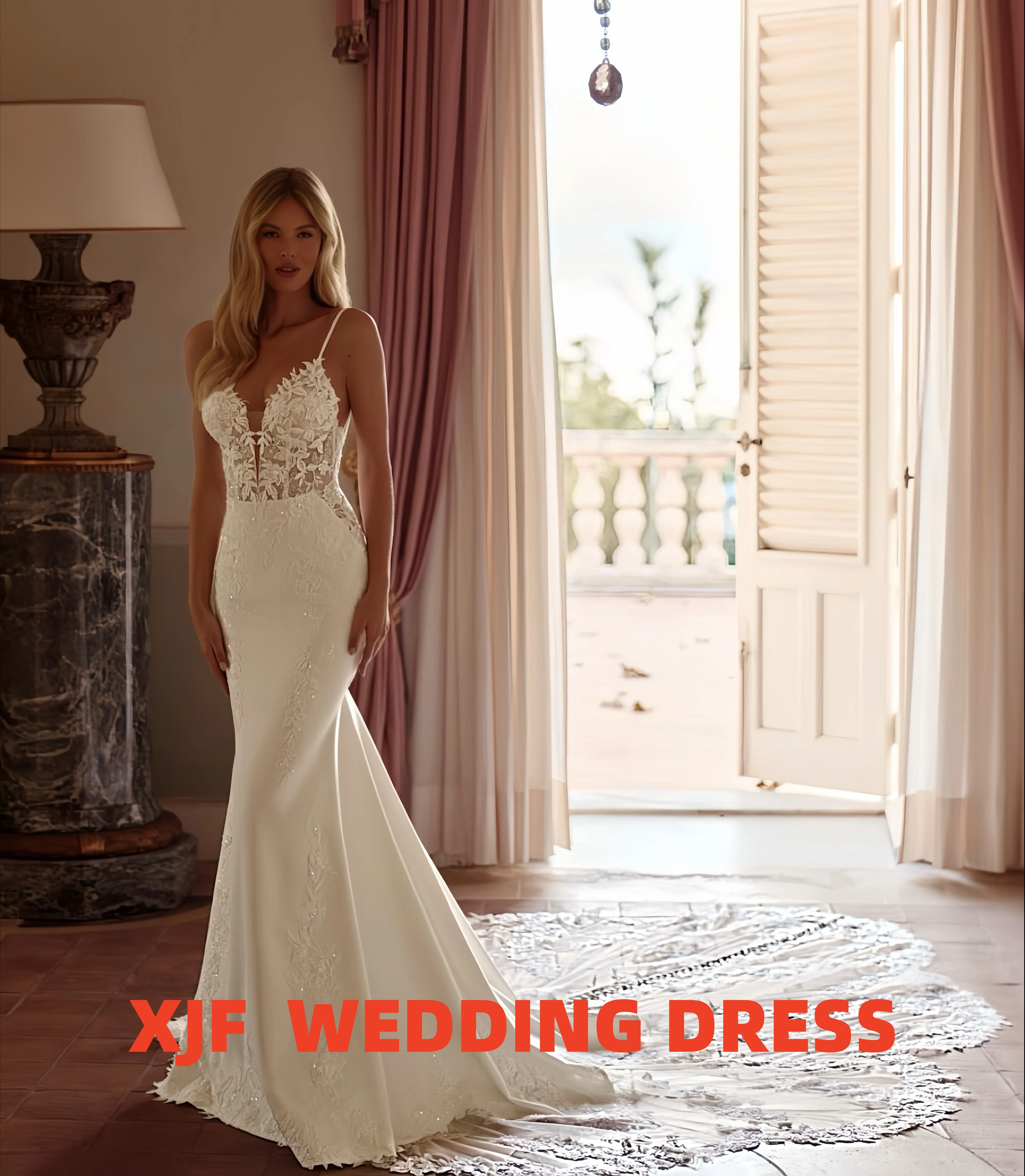 Свадебные платья русалки по индивидуальному заказу, аппликации на бретельках, пуговицы с открытой спиной для женщин, вечернее платье невесты, Vestidos De Novia
Свадебные платья русалки по индивидуальному заказу, аппликации на бретельках, пуговицы с открытой спиной для женщин, вечернее платье невесты, Vestidos De Novia