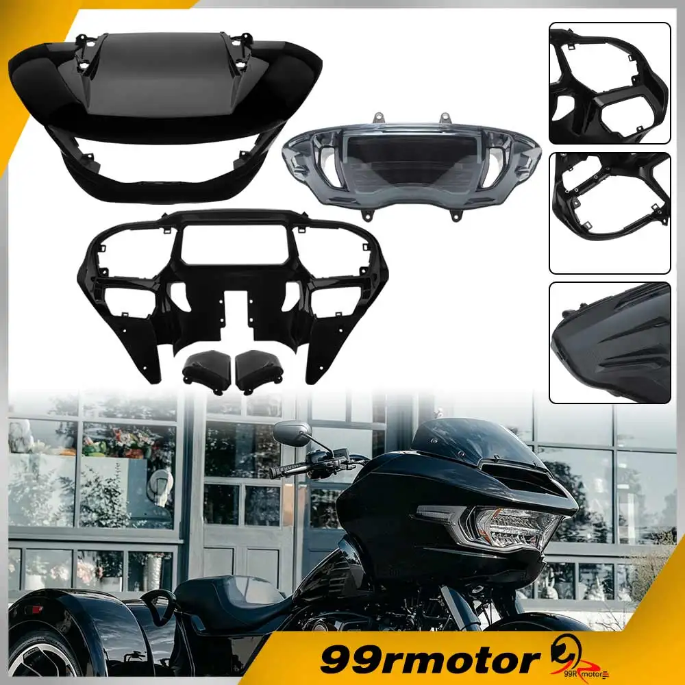 Motorcycle Front Inner & Outer Headlight Fairing Black ABS Plastic For Harley Touring Road Glide CVO/SE FLTRXSE 2023 2024 2025
Motorcycle Front Inner & Outer Headlight Fairing Black ABS Plastic For Harley Touring Road Glide CVO/SE FLTRXSE 2023 2024 2025