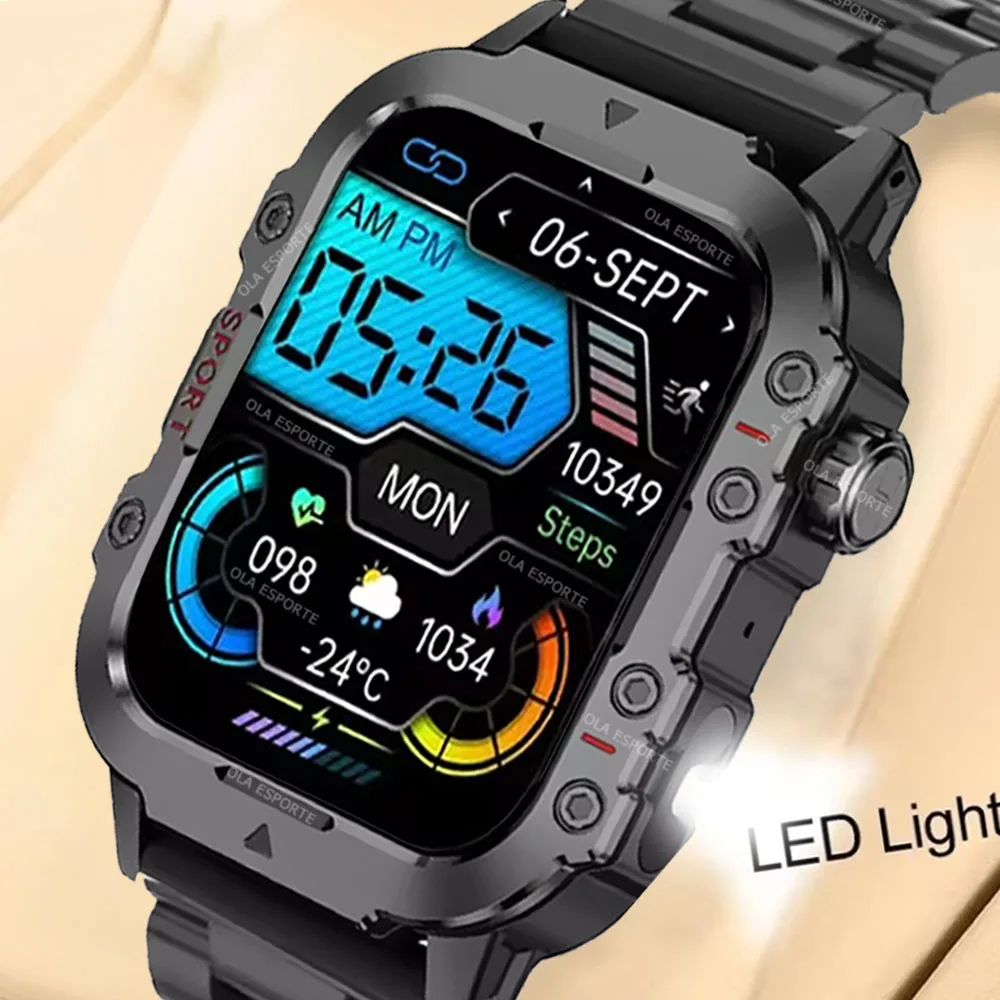 New GPS Men's Smart Watch LED Flashlight Outdoor Sports Smartwatch Wristwatch Health Monitor IP67 Waterproof Smart Watches Women
New GPS Men's Smart Watch LED Flashlight Outdoor Sports Smartwatch Wristwatch Health Monitor IP67 Waterproof Smart Watches Women