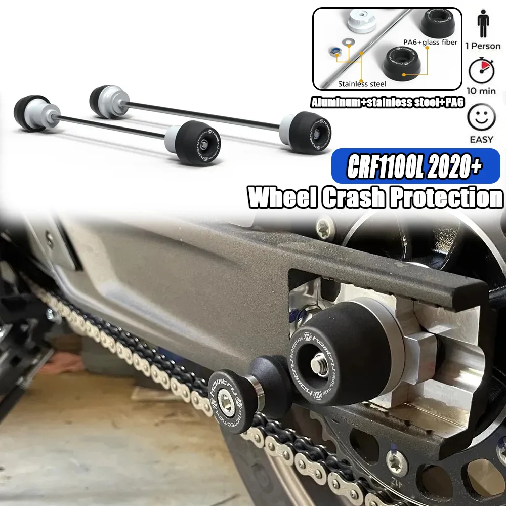 For Honda CRF1100L Africa Twin / Plus / Adventure Sport / Adventure Sport Plus 20-23 Front Rear wheel Spindle Crash Protection
For Honda CRF1100L Africa Twin / Plus / Adventure Sport / Adventure Sport Plus 20-23 Front Rear wheel Spindle Crash Protection