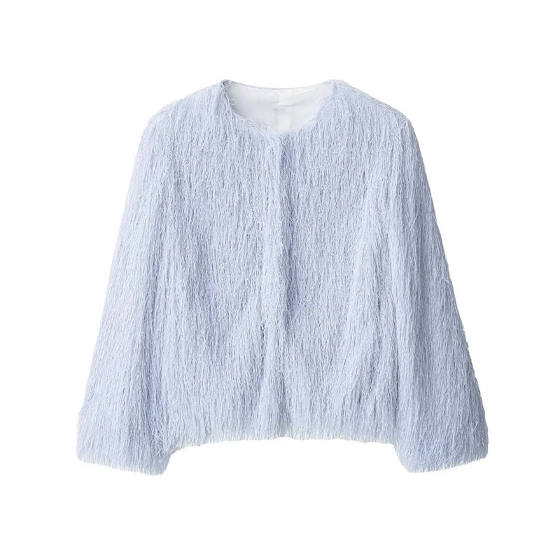 MYST&ZA2025 autumn new women's casual fashion simple versatile comfortable round neck tassel long-sleeved jacket
MYST&ZA2025 autumn new women's casual fashion simple versatile comfortable round neck tassel long-sleeved jacket