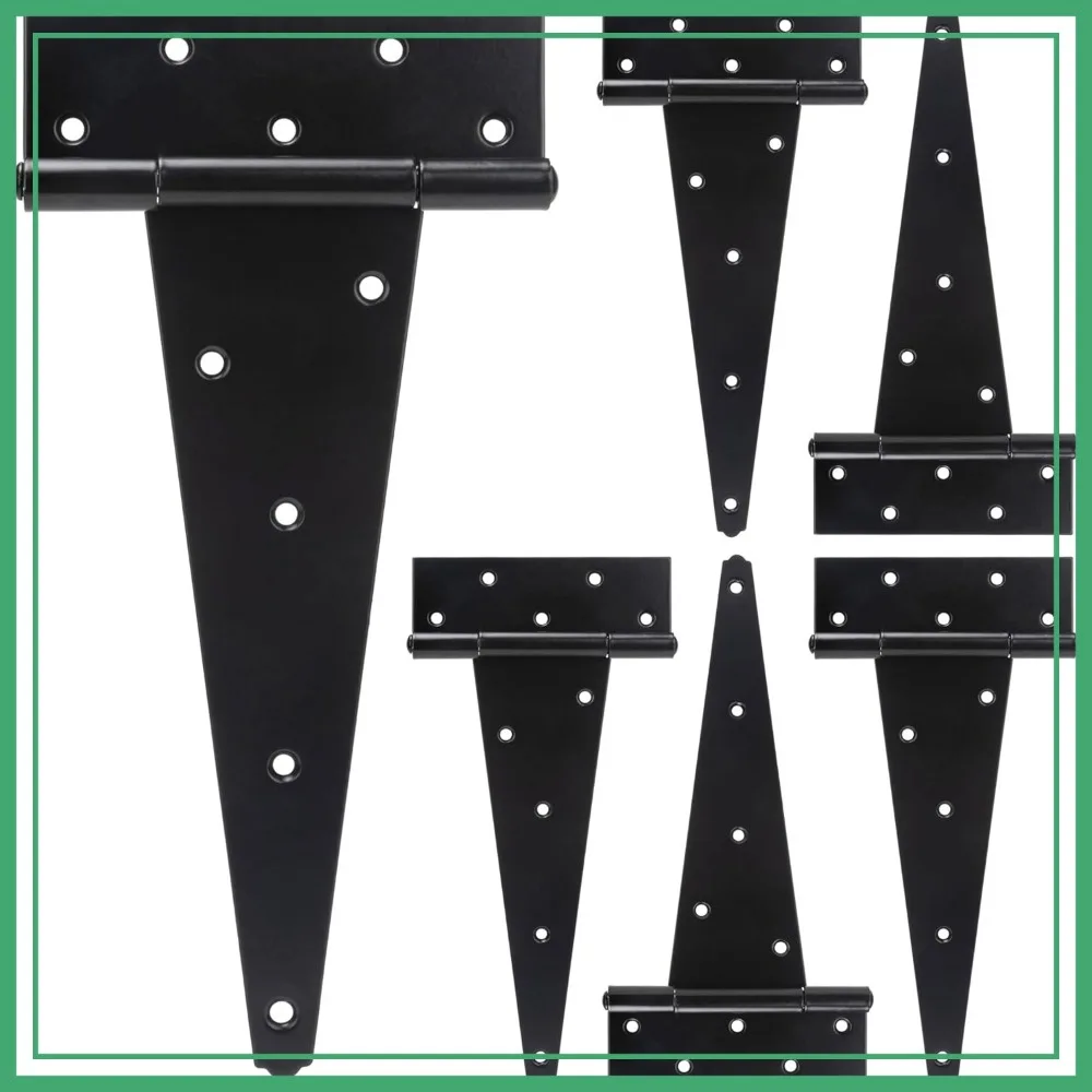 12 Inch T-Strap Hinges Heavy Duty, Black Tee Hinge for Wooden Fences, Barn Doors, 6 Pack
12 Inch T-Strap Hinges Heavy Duty, Black Tee Hinge for Wooden Fences, Barn Doors, 6 Pack