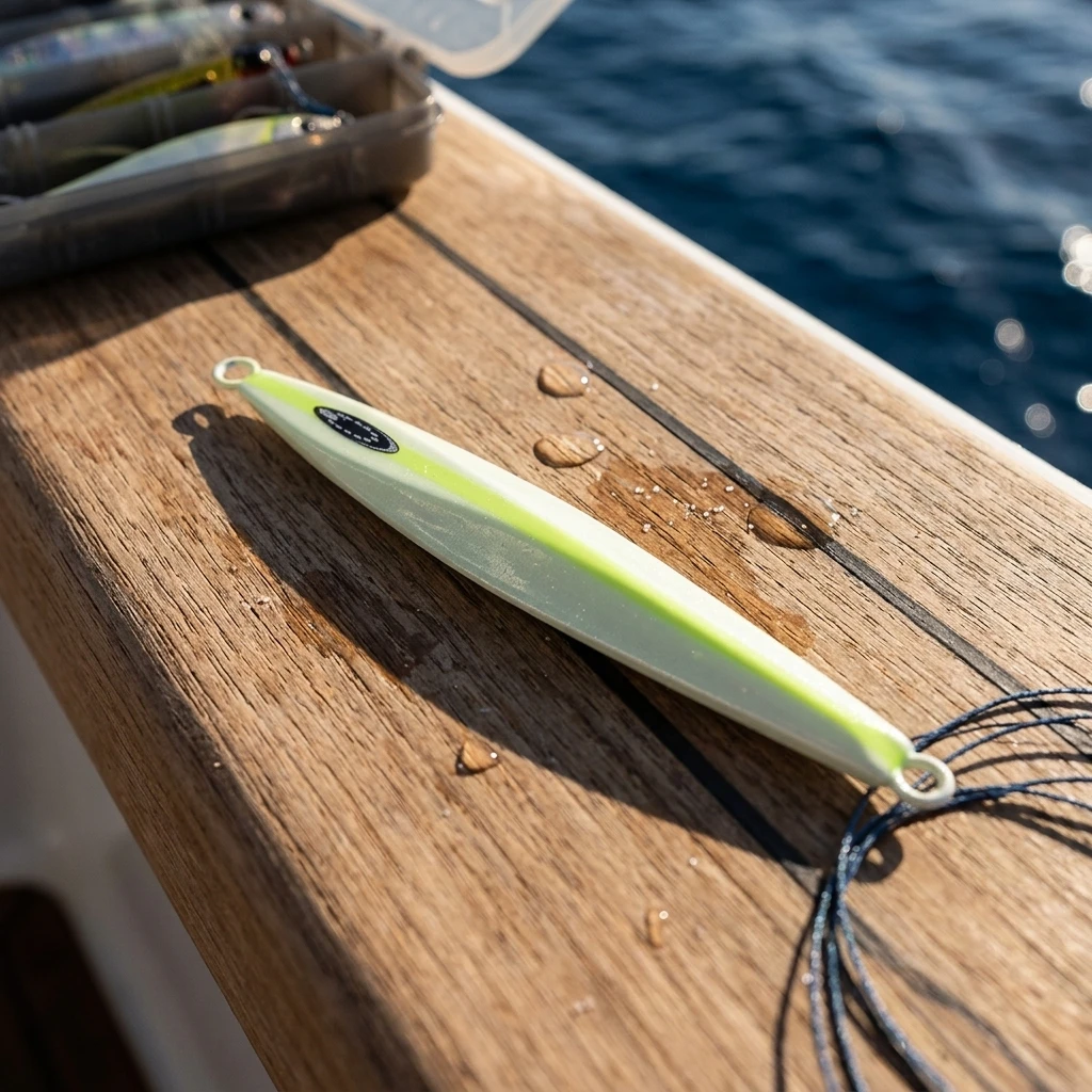 Metal Jig Lure 200g with Glow UV Coating for Deep Sea Fishing Slow Sinking Design
Metal Jig Lure 200g with Glow UV Coating for Deep Sea Fishing Slow Sinking Design