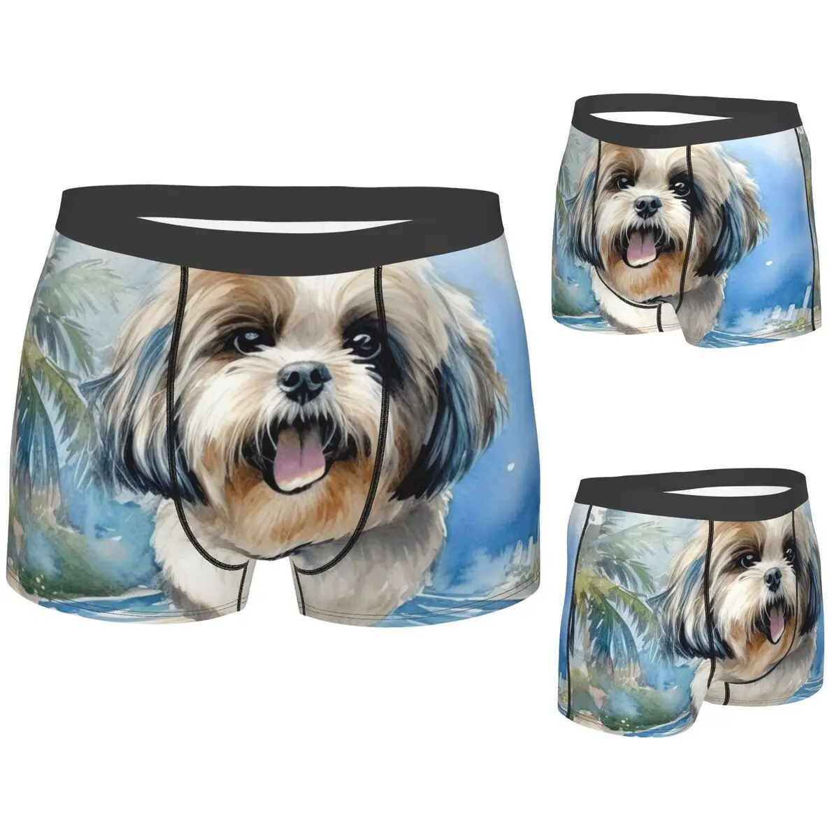 Boxer Underpants Shorts Shih Tzu On The Beach Panties Men's Breathable Underwear for Homme Man Boyfriend Gift
Boxer Underpants Shorts Shih Tzu On The Beach Panties Men's Breathable Underwear for Homme Man Boyfriend Gift