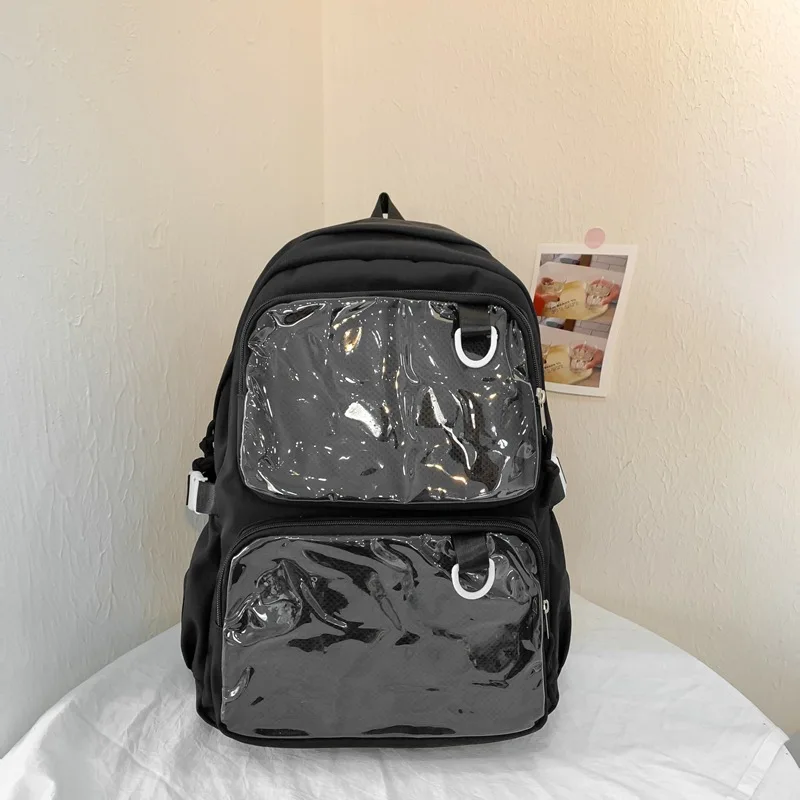 New Model Multi Functional Backpack Bag Creative Transparent Ita Bag Simple College Style Backpack