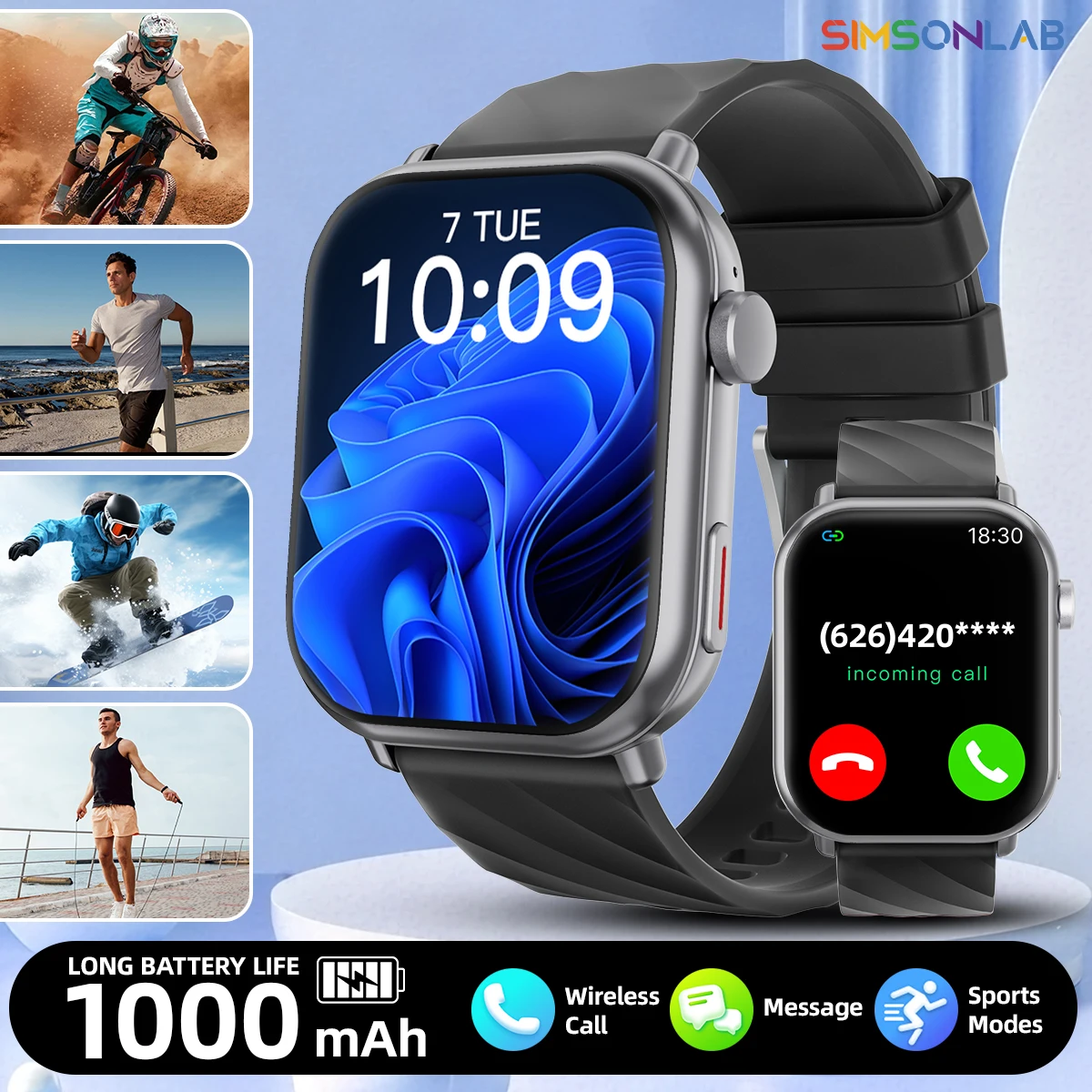 New Smart Watch 2025 1000mAh Large Battery Capacity 1.83-inch Screen Bluetooth Calling 100+ Sport Modes Men Women Watches Gifts
New Smart Watch 2025 1000mAh Large Battery Capacity 1.83-inch Screen Bluetooth Calling 100+ Sport Modes Men Women Watches Gifts
