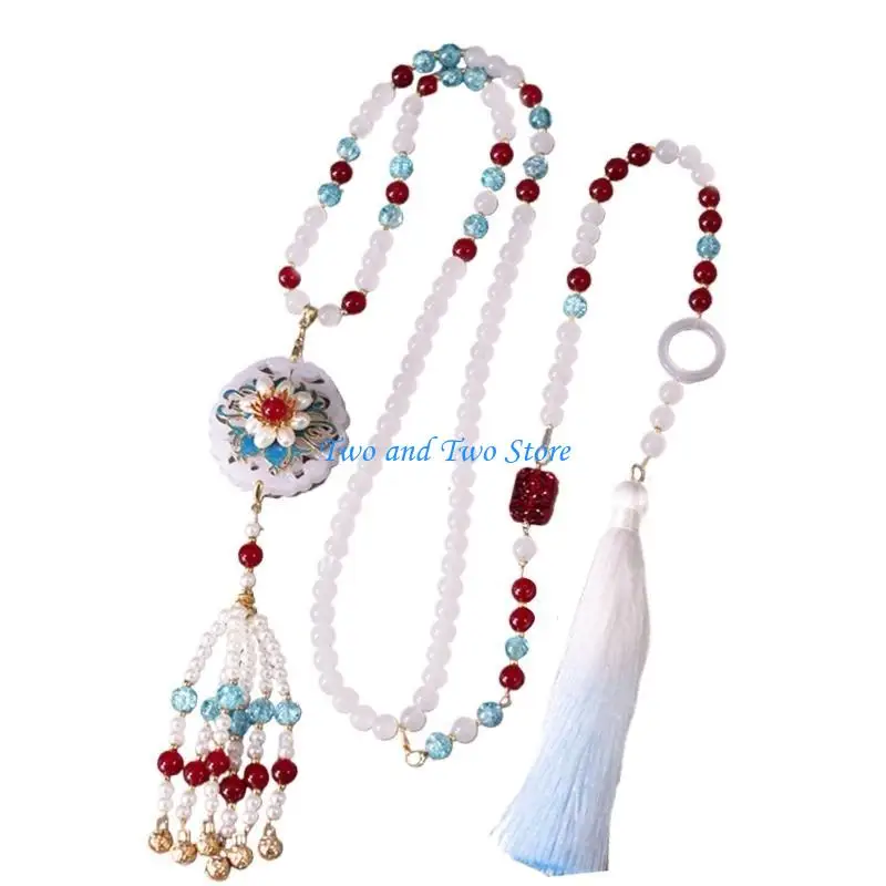 HX6F Traditional Necklace with Tassels Pearls Beads Flower Traditional Chinese Mamianqun Clothing Long Skirt Wear
HX6F Traditional Necklace with Tassels Pearls Beads Flower Traditional Chinese Mamianqun Clothing Long Skirt Wear