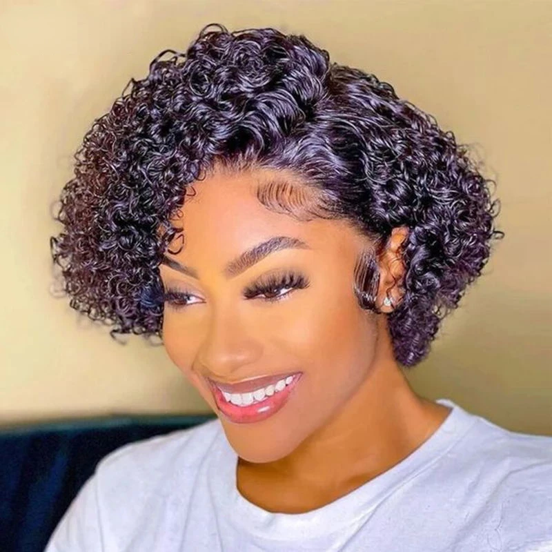 Brazilian Human Hair Pixie Cut Bob Curly 13x4x1 T part lace closure Wig Short Curly Wave Wigs 100% Human Hair Short Curly Bob Wi
Brazilian Human Hair Pixie Cut Bob Curly 13x4x1 T part lace closure Wig Short Curly Wave Wigs 100% Human Hair Short Curly Bob Wi