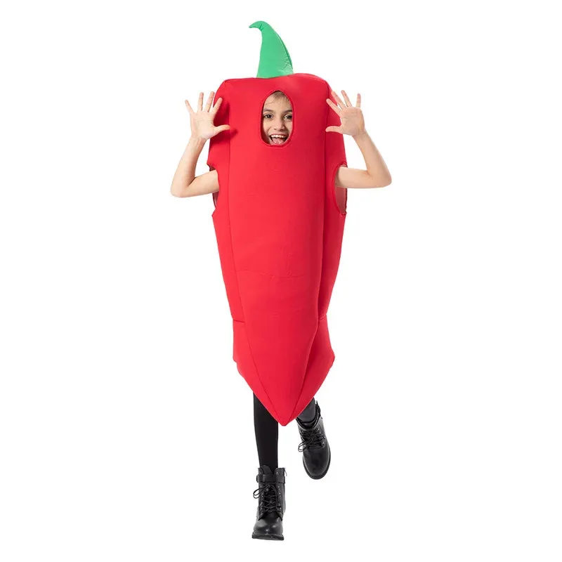 New Funny Vegetable Chili Boy Halloween Cheap Costumes Girls Red Pepper Cosplay Outfit Carnival Easter Purim Fancy Dress
New Funny Vegetable Chili Boy Halloween Cheap Costumes Girls Red Pepper Cosplay Outfit Carnival Easter Purim Fancy Dress