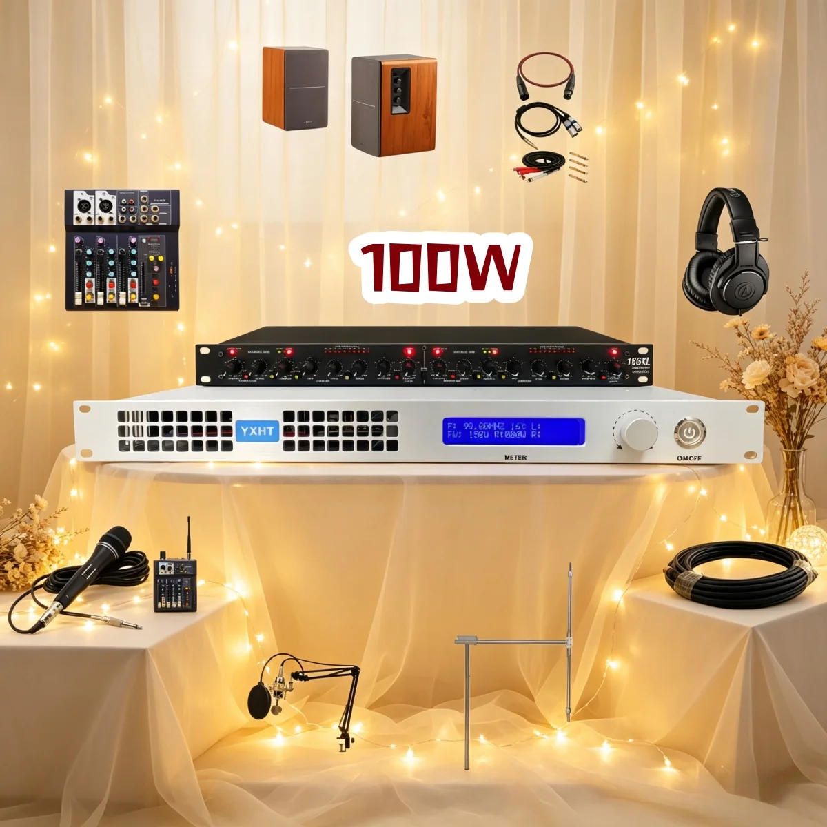 TG- YXHT-1, 100W FM Transmitter Ultimate Complete System, All-In-One Broadcast Station, Full Solution Kit, Stable & Durable
TG- YXHT-1, 100W FM Transmitter Ultimate Complete System, All-In-One Broadcast Station, Full Solution Kit, Stable & Durable