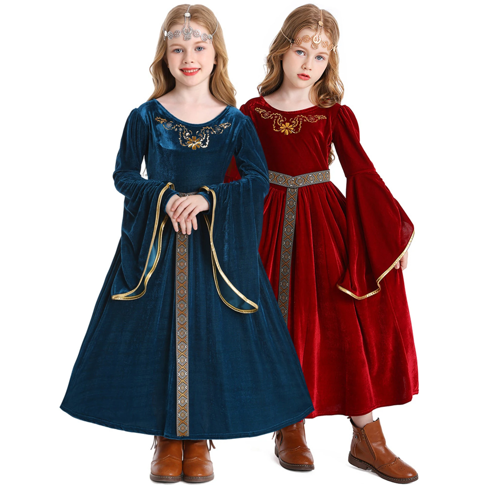 AwwwCos Girls Vintage Court Ball Gown Flared Sleeve Dress Kids Medieval Renaissance Princess Queen Cosplay Costume for Halloween
AwwwCos Girls Vintage Court Ball Gown Flared Sleeve Dress Kids Medieval Renaissance Princess Queen Cosplay Costume for Halloween