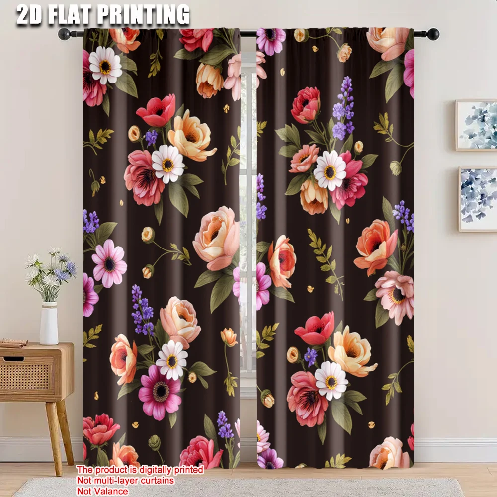 2pcs, 2D flat printing Party Window Curtains Black Flower Durable 100% Polyester Fabric,Without Electricity Party Decorations
2pcs, 2D flat printing Party Window Curtains Black Flower Durable 100% Polyester Fabric,Without Electricity Party Decorations