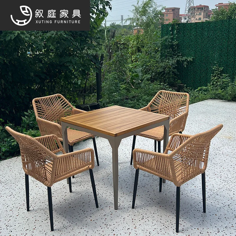 Outdoor Nordic Leisure Table and Chair Combination Indoor and Outdoor Plastic Wood Table Courtyard Terrace Garden Villa Homestay
Outdoor Nordic Leisure Table and Chair Combination Indoor and Outdoor Plastic Wood Table Courtyard Terrace Garden Villa Homestay