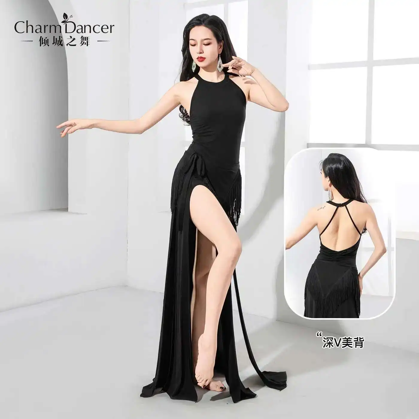 Alluring Dance Belly Dance Costume 2025 New Deep V Backless Dress Dariya Practice Dancewear
Alluring Dance Belly Dance Costume 2025 New Deep V Backless Dress Dariya Practice Dancewear