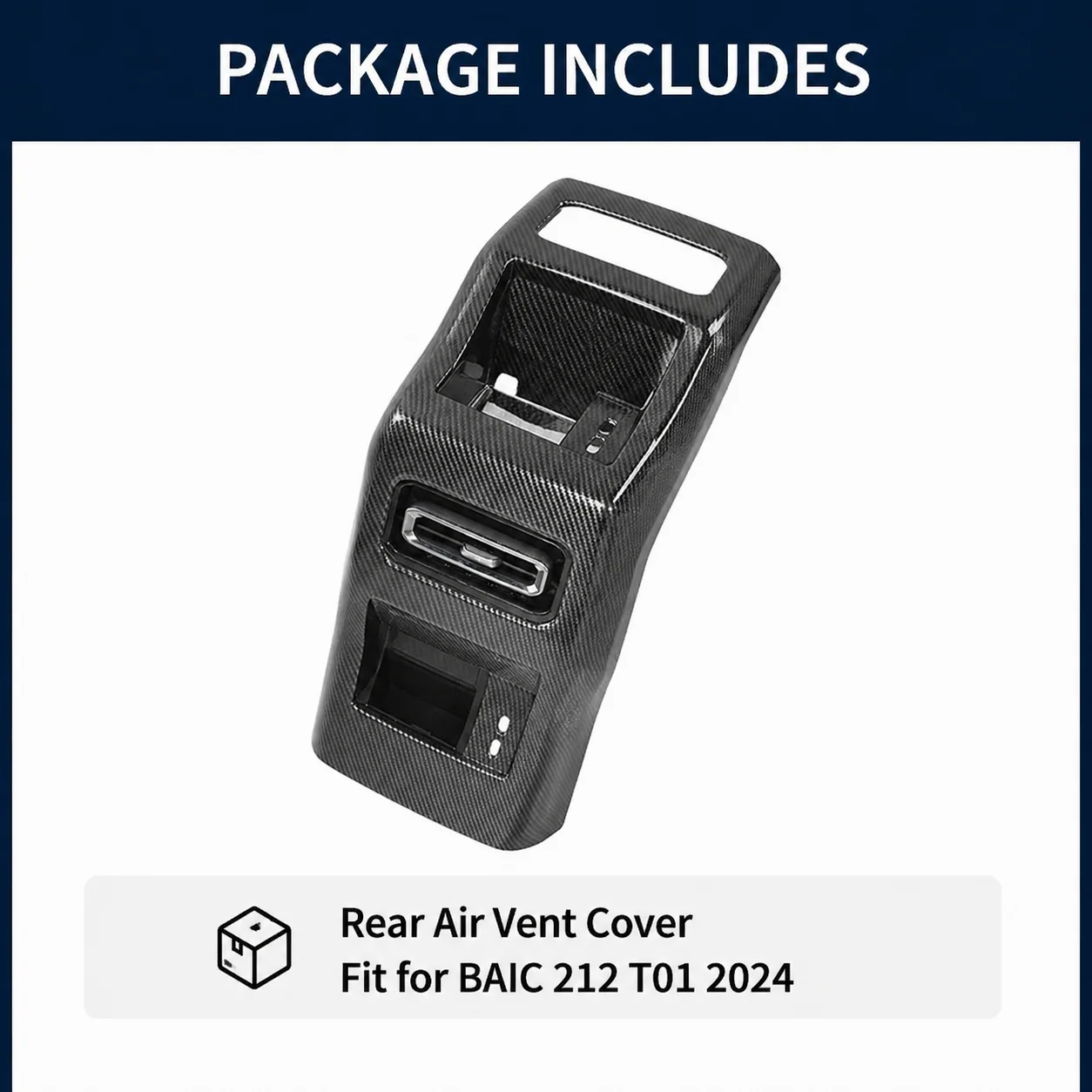 For BAIC 212 T01 Rear Anti-Kick Plate Rear Air Conditioning Vent Protective Cover Panel Decorative Frame Accessories
For BAIC 212 T01 Rear Anti-Kick Plate Rear Air Conditioning Vent Protective Cover Panel Decorative Frame Accessories