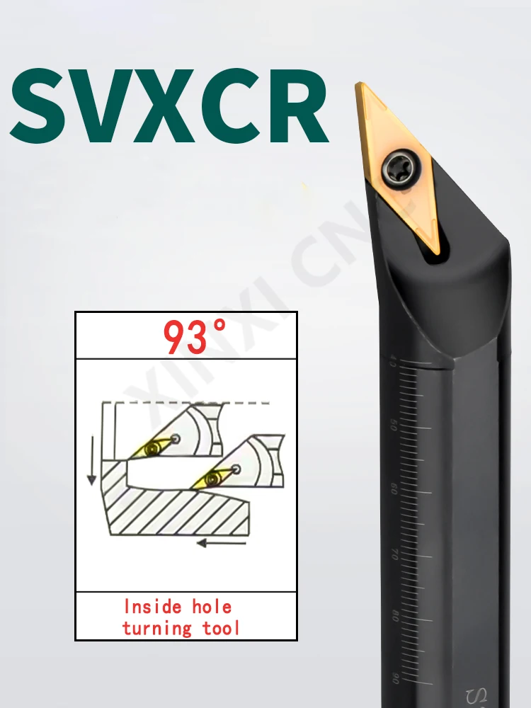 S10K/S12M/S16Q/S20R-SVXCR CNC Tool Holder, 96° Internal Boring Bar for Lathe, Carbide Turning Shank, Durable Machining Too
S10K/S12M/S16Q/S20R-SVXCR CNC Tool Holder, 96° Internal Boring Bar for Lathe, Carbide Turning Shank, Durable Machining Too