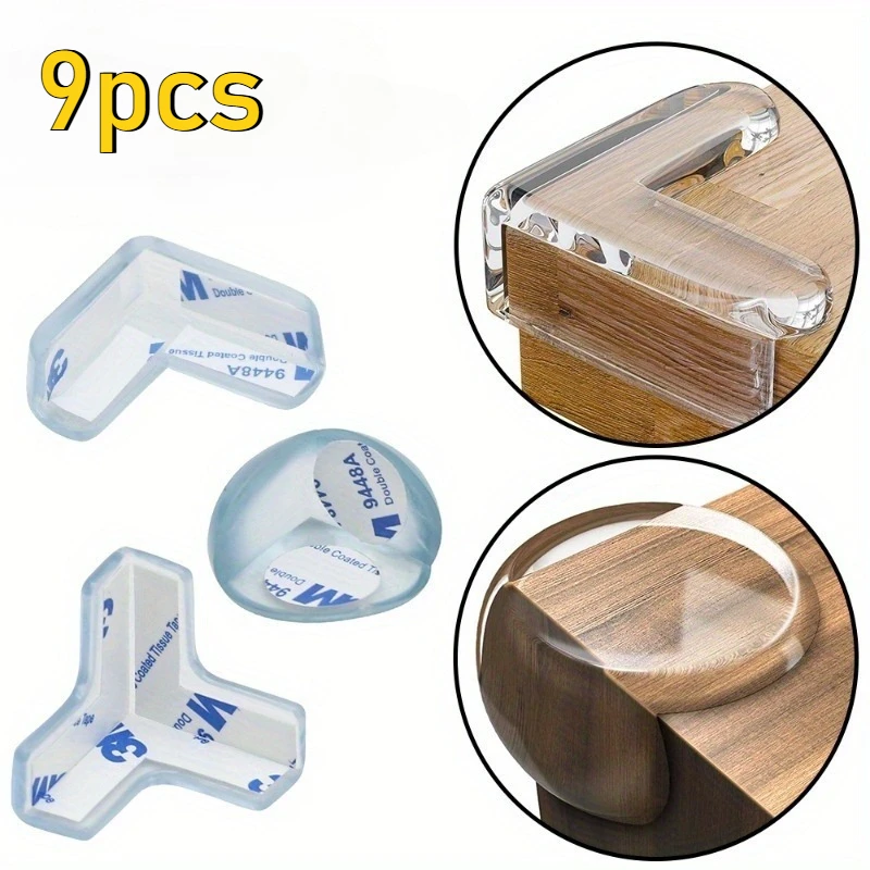 9pcs Child Baby Safety Silicone Protector Table Soft Transparent Children Anti Collision Table Corner Edge Protection Cover
9pcs Child Baby Safety Silicone Protector Table Soft Transparent Children Anti Collision Table Corner Edge Protection Cover
