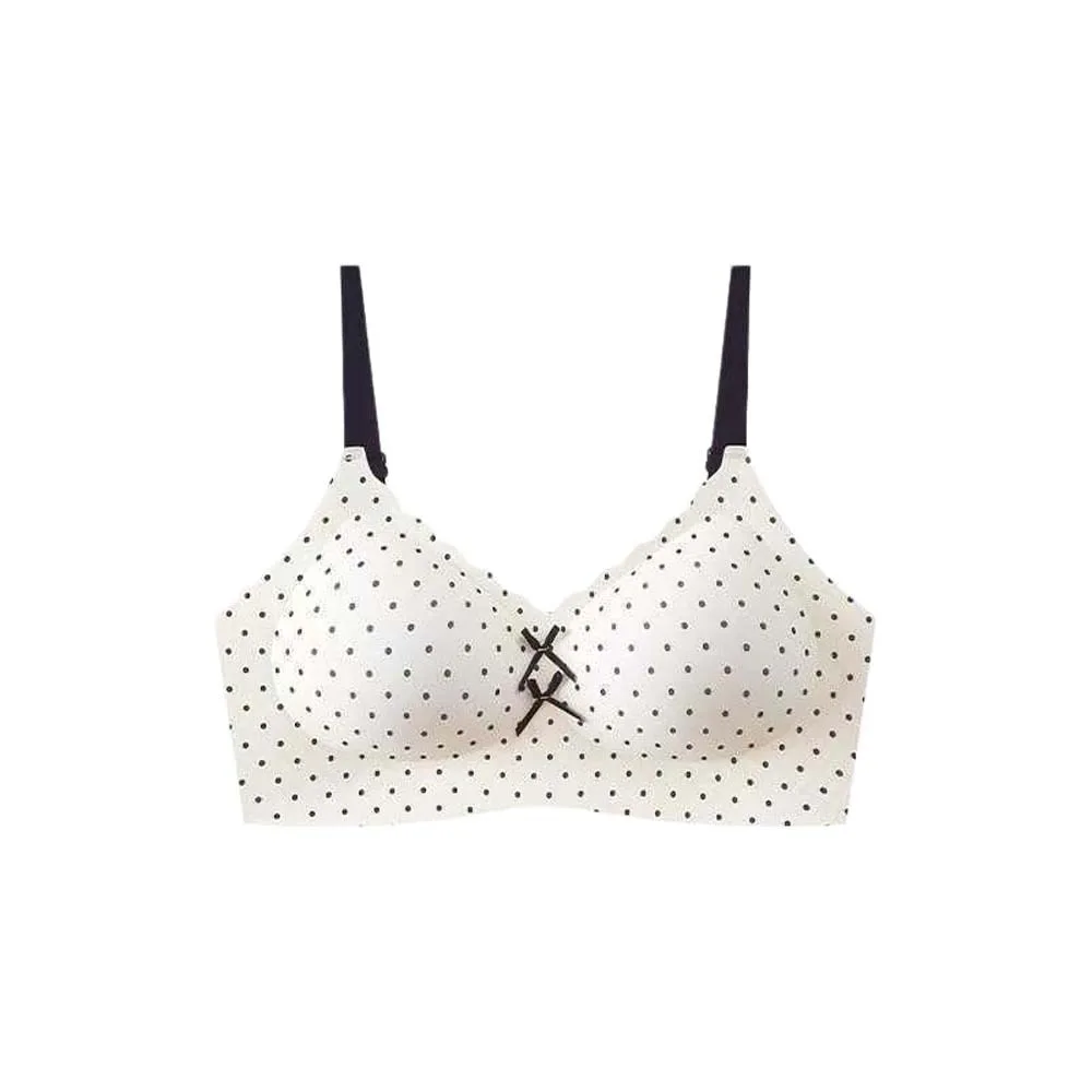 Traceless Dots Wireless V Bra Shockproof Flower Bow Brassiere for Women Lingerie Gathered Breasts Push Up Underwear
Traceless Dots Wireless V Bra Shockproof Flower Bow Brassiere for Women Lingerie Gathered Breasts Push Up Underwear