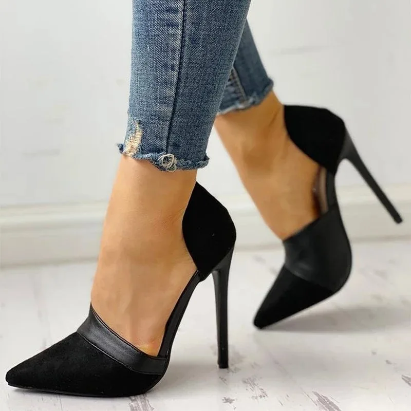 High Heels Womens Sandals Pumps Pointed Toe Slip-On Flock 11CM Thin Heels Fashion Office Work Summer High Heel Lady Party Shoe
High Heels Womens Sandals Pumps Pointed Toe Slip-On Flock 11CM Thin Heels Fashion Office Work Summer High Heel Lady Party Shoe