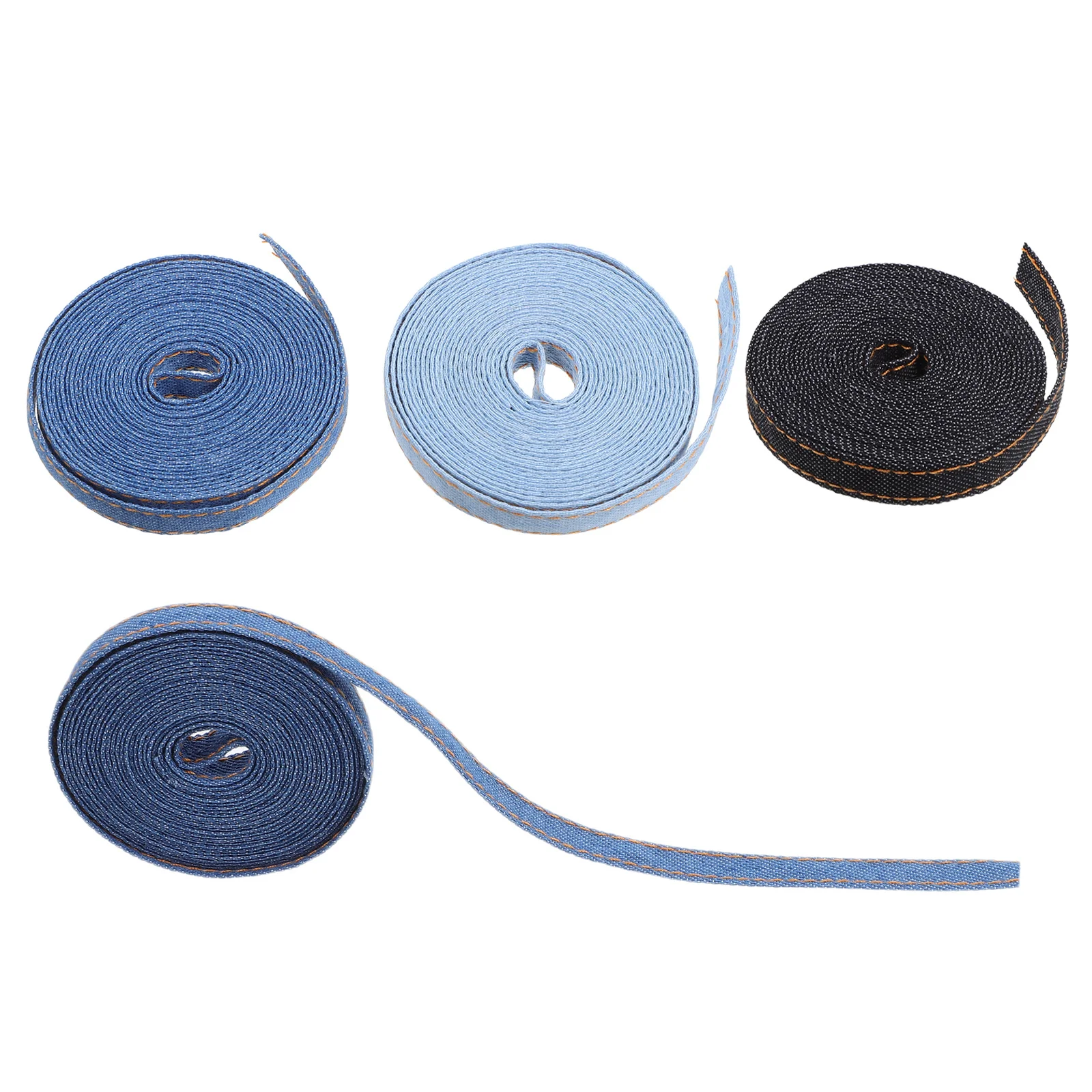 4 Rolls Denim Fabric Ribbon For Sewing Crafting Diy Bowknot Stitch Packaging Decor Ribbons Multi-Function Craft Material Present
4 Rolls Denim Fabric Ribbon For Sewing Crafting Diy Bowknot Stitch Packaging Decor Ribbons Multi-Function Craft Material Present