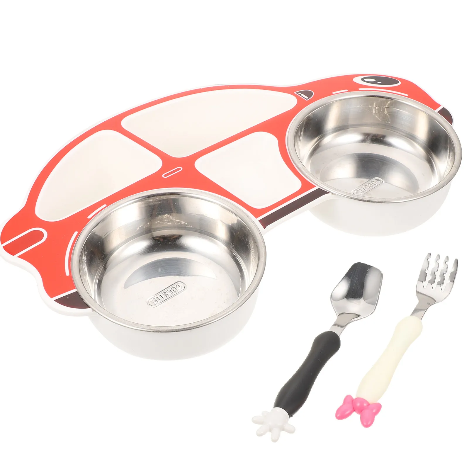 1 Set Toddler Divided Dinner Plate Kids Car-Shaped Food Plate Spoon Fork Sturdy Safe Material Easy Clean Cartoon Design
1 Set Toddler Divided Dinner Plate Kids Car-Shaped Food Plate Spoon Fork Sturdy Safe Material Easy Clean Cartoon Design