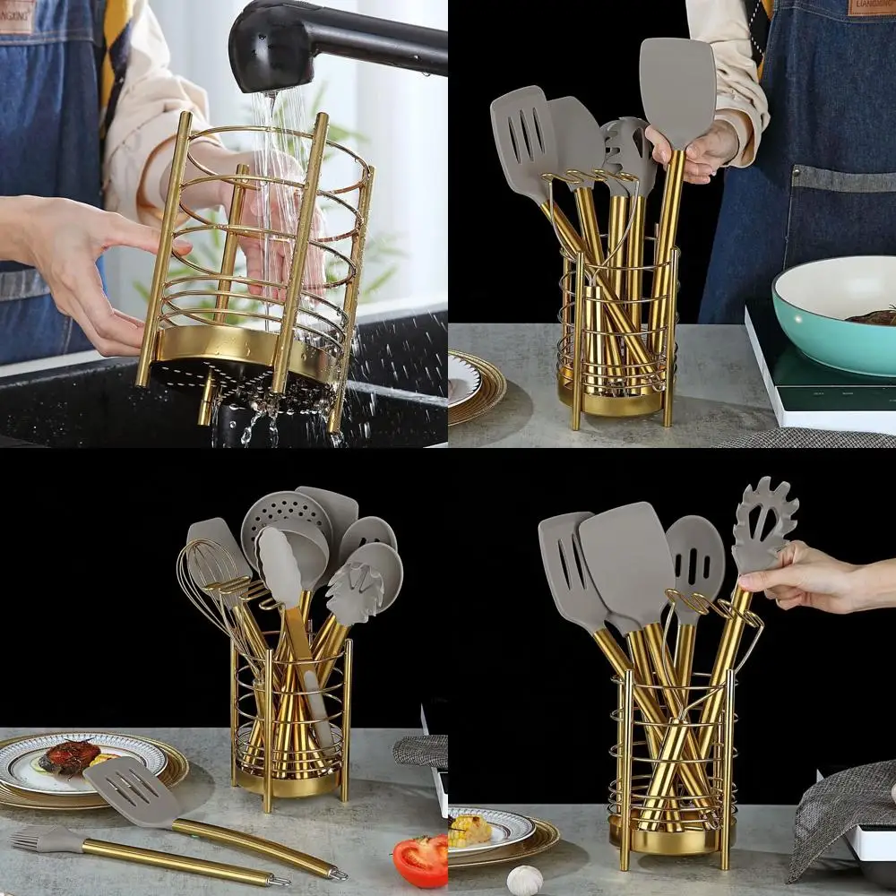 38-Piece Non-stick Silicone Cooking Utensil Set with Stainless Steel Holder, Dishwasher Safe
38-Piece Non-stick Silicone Cooking Utensil Set with Stainless Steel Holder, Dishwasher Safe