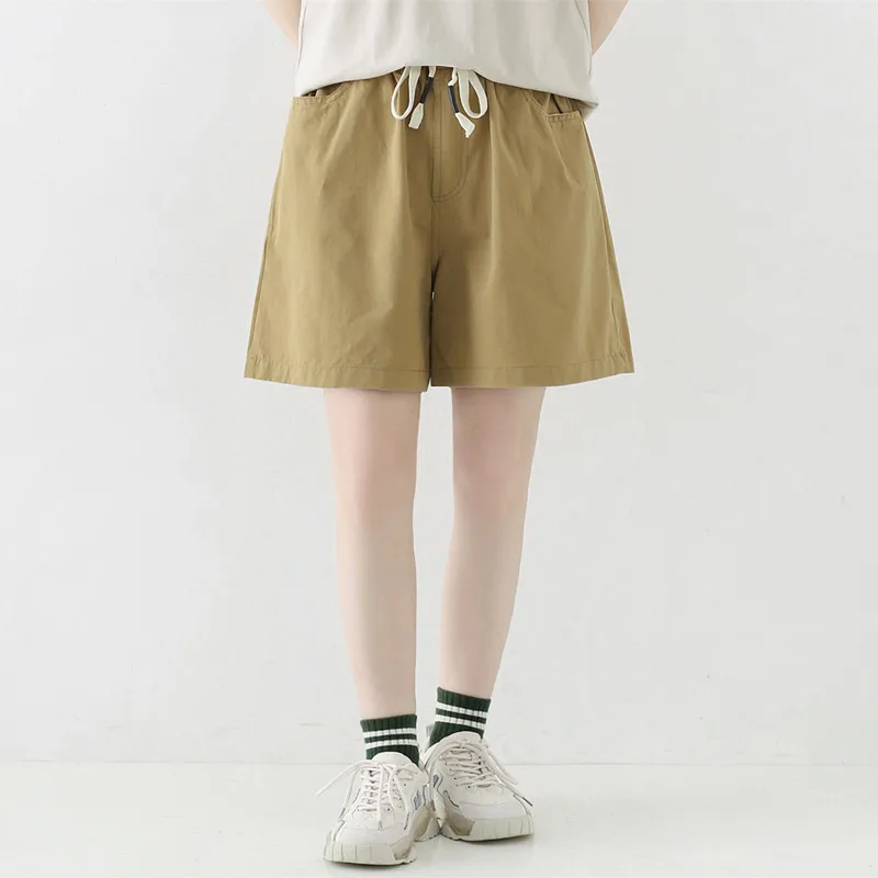 Summer Vintage Button Drawstring Elastic Waist Loose Wide Leg Workwear Shorts Cotton 100% Casual Pants for Women
Summer Vintage Button Drawstring Elastic Waist Loose Wide Leg Workwear Shorts Cotton 100% Casual Pants for Women