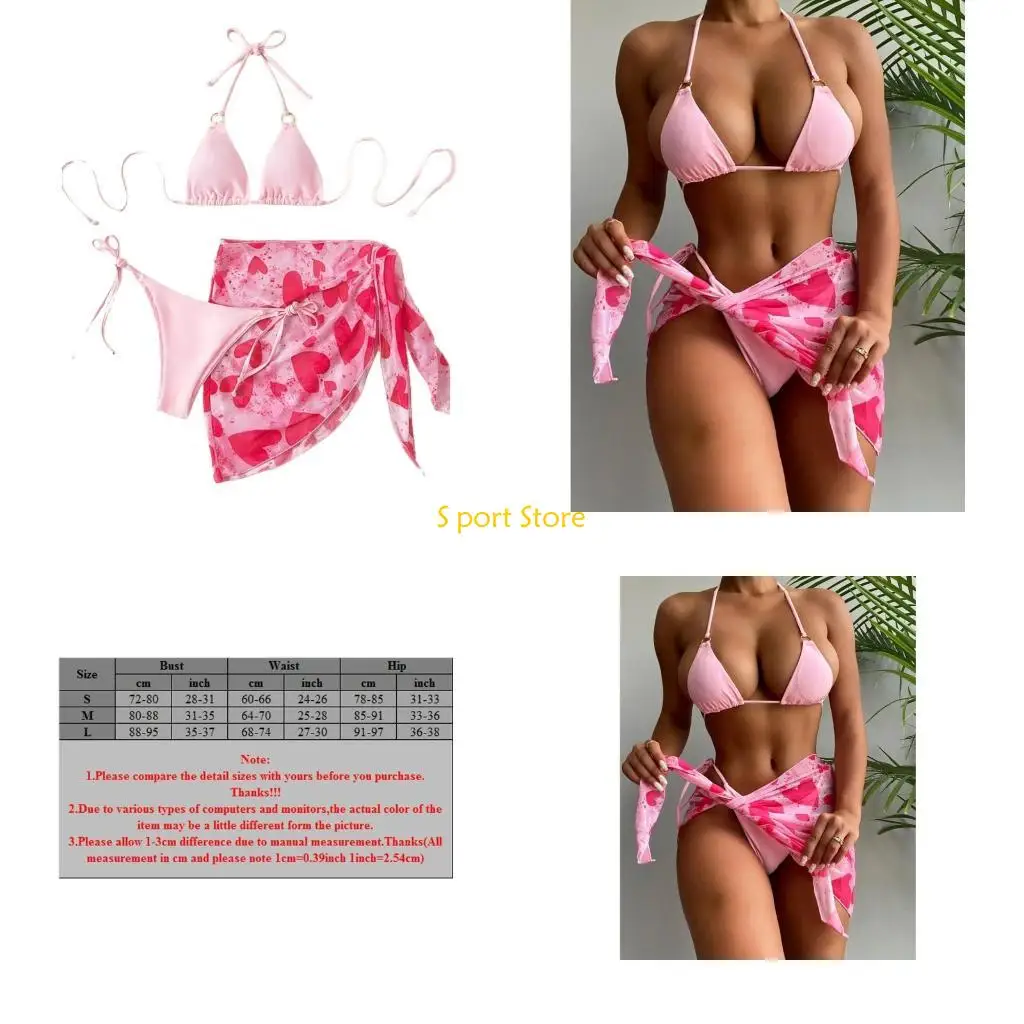 U2JB Women Sexy Thong Lace-up 3 Piece Adjustable Pink Bathing Suit
U2JB Women Sexy Thong Lace-up 3 Piece Adjustable Pink Bathing Suit