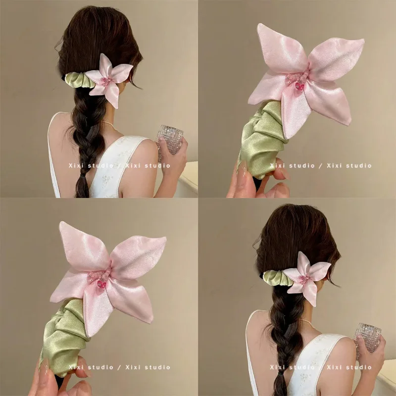 Fairy Wrapping~ Pink Lily Flower Banana Clip Spring Atmosphere Sweet Girl Satin Ponytail Clip Hair Accessories
Fairy Wrapping~ Pink Lily Flower Banana Clip Spring Atmosphere Sweet Girl Satin Ponytail Clip Hair Accessories