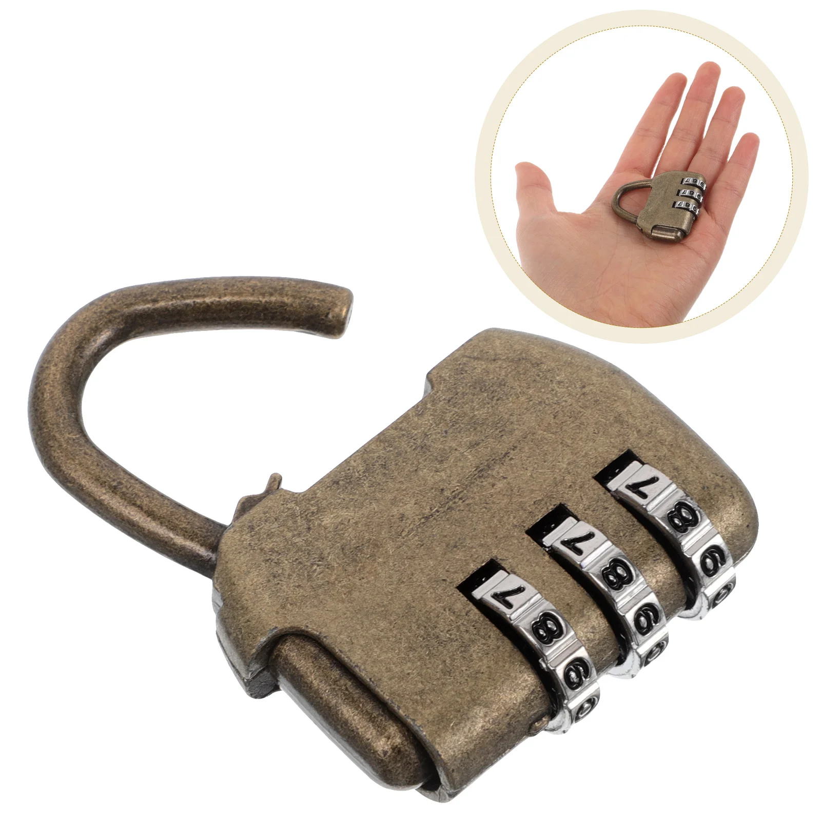 Retro Bag Lock Zinc Alloy 3- Combination Anti-Theft Suitcase Locker Gold Color Durable Versatile Travel Accessories Small
Retro Bag Lock Zinc Alloy 3- Combination Anti-Theft Suitcase Locker Gold Color Durable Versatile Travel Accessories Small