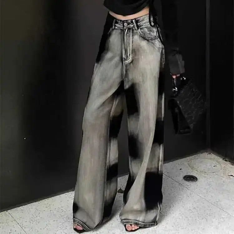 American Gradient Stitching Contrasting Color Jeans Women Autumn Winter Thickened Loose Lazy Style High Waist Slim Trousers
American Gradient Stitching Contrasting Color Jeans Women Autumn Winter Thickened Loose Lazy Style High Waist Slim Trousers