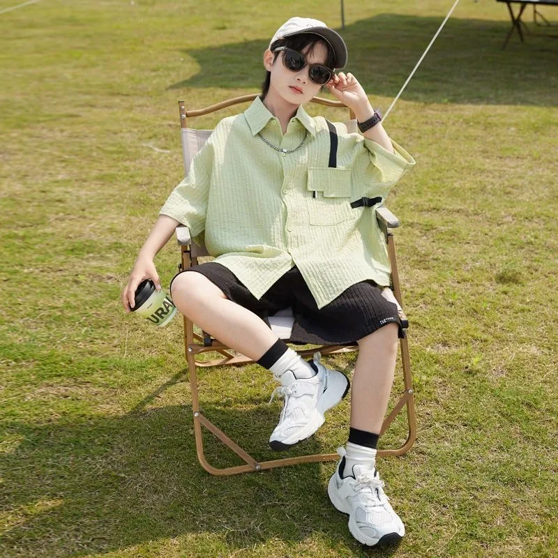 Summer Short-sleeved Shirt 8 To 10 Year Old Boy Clothes Child Sets Boys Clothing 7 Years Children's From 4 Korean Kids Cotton 14
Summer Short-sleeved Shirt 8 To 10 Year Old Boy Clothes Child Sets Boys Clothing 7 Years Children's From 4 Korean Kids Cotton 14