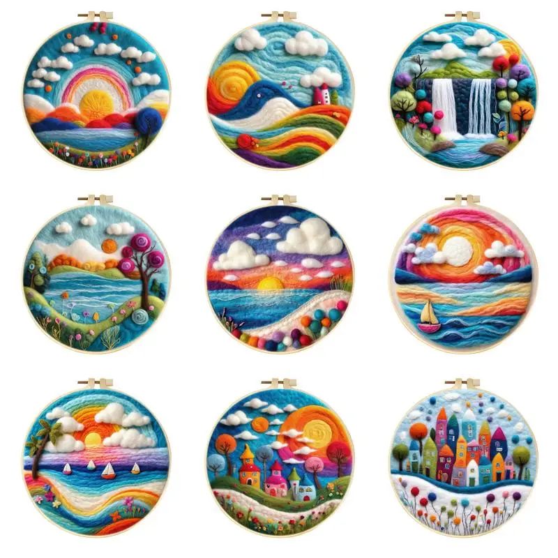 CHENISTORY Diy Wool Needle Felting Painting Colorful Scenery Diy Wool Needle Felt Picture Kit Craft Painting Home Decor Gift
CHENISTORY Diy Wool Needle Felting Painting Colorful Scenery Diy Wool Needle Felt Picture Kit Craft Painting Home Decor Gift