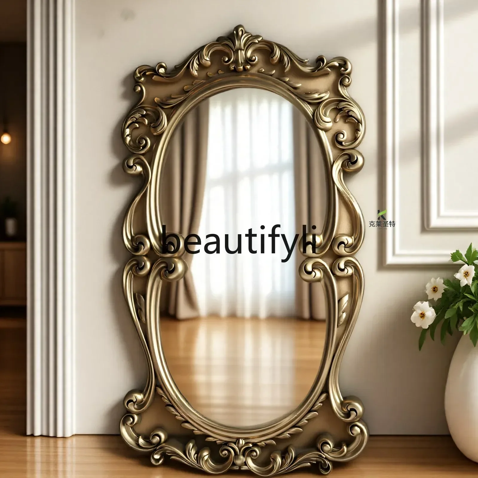 French retro floor-to-ceiling full-length mirror, American home engraved full-length mirror, European-style fitting mirror B03
French retro floor-to-ceiling full-length mirror, American home engraved full-length mirror, European-style fitting mirror B03