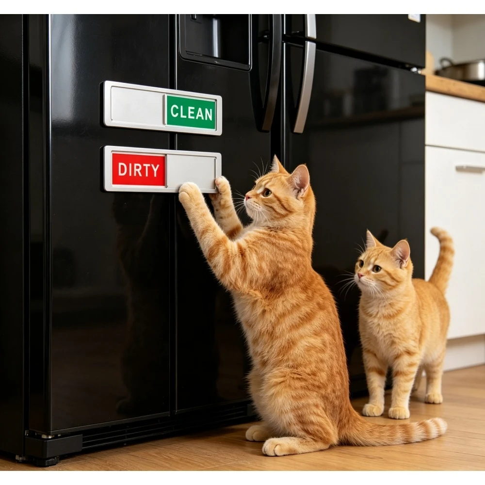 2PCS Dishwasher Magnet Clean Dirty Sign, Premium Stainless Steel Black and White Non-Scratch/Kitchen Decor/Easy to Read & Slide
2PCS Dishwasher Magnet Clean Dirty Sign, Premium Stainless Steel Black and White Non-Scratch/Kitchen Decor/Easy to Read & Slide