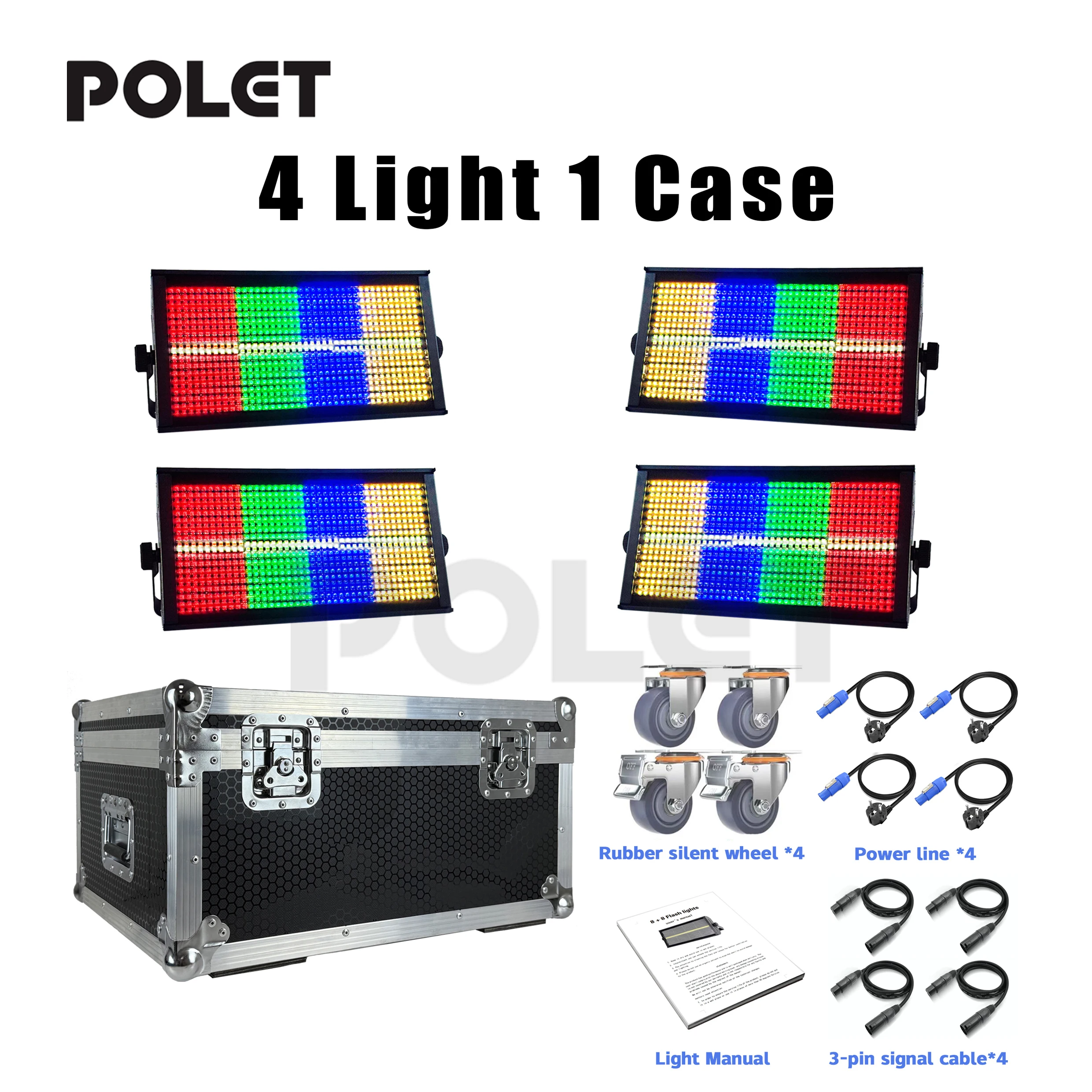 4Light 1Case 200W LEDRGBW 4in1 8+8 Partition Strobe Light White 8000K DMX512 Dj Wash Wedding Bar Strobe Stage Lighting Effects
4Light 1Case 200W LEDRGBW 4in1 8+8 Partition Strobe Light White 8000K DMX512 Dj Wash Wedding Bar Strobe Stage Lighting Effects