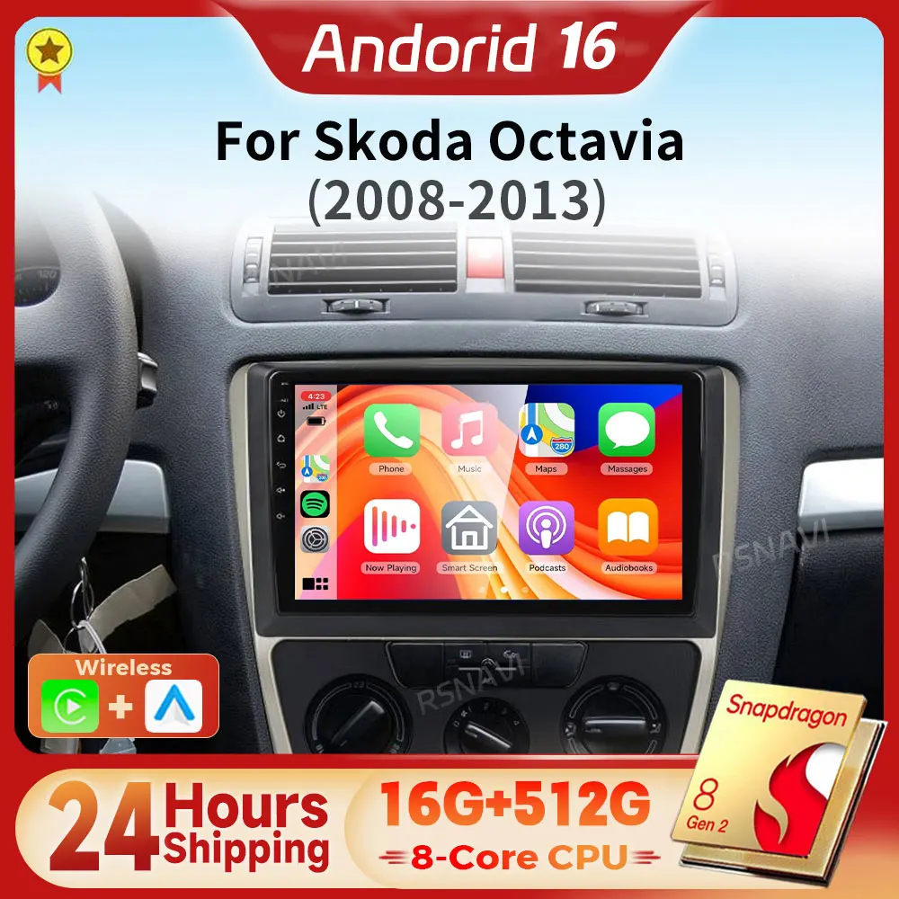 Android 16 Qualcomm Carplay Auto Car Radio Multimedia Player For Skoda Octavia 2 A5 2008 - 2013 Autoradio 2din 24-hour shipping
Android 16 Qualcomm Carplay Auto Car Radio Multimedia Player For Skoda Octavia 2 A5 2008 - 2013 Autoradio 2din 24-hour shipping