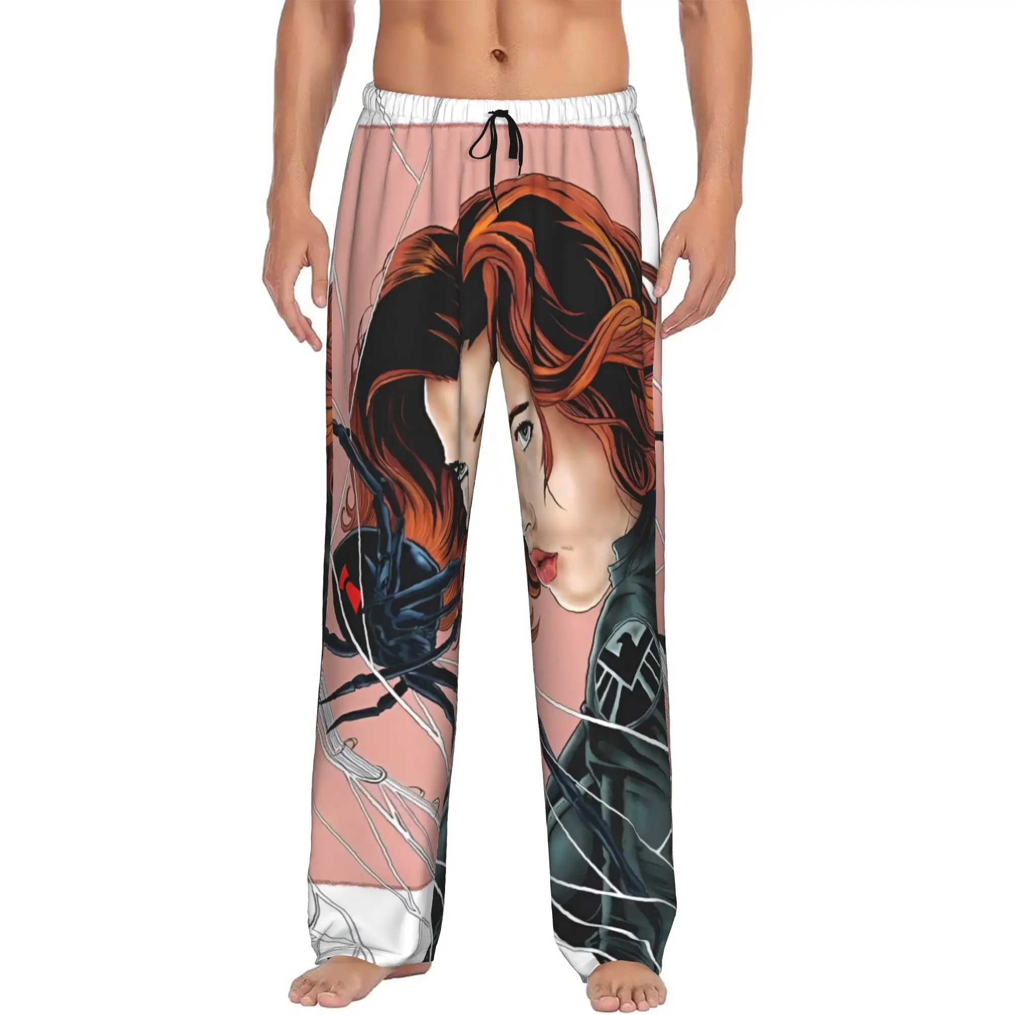 Custom Vintage Black Anime Widow Pajama Pants Sleepwear for Men Elastic Waistband Sleep Lounge Bottoms with Pockets
Custom Vintage Black Anime Widow Pajama Pants Sleepwear for Men Elastic Waistband Sleep Lounge Bottoms with Pockets