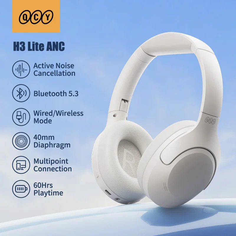 Беспроводные/проводные наушники QCY H3 Lite ANC с Bluetooth 5.3, складные, накладные, Hi-Fi звук, 60 часов работы, двойное подключение
Беспроводные/проводные наушники QCY H3 Lite ANC с Bluetooth 5.3, складные, накладные, Hi-Fi звук, 60 часов работы, двойное подключение