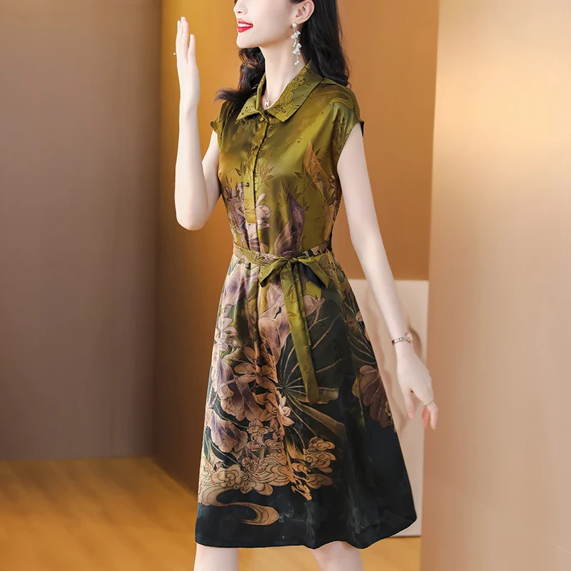 Summer Fashion Silk Printed Dress for Women 2023 New Vintage Fragmented Flower Loose Fit Casual Holiday Dress Vestidos
Summer Fashion Silk Printed Dress for Women 2023 New Vintage Fragmented Flower Loose Fit Casual Holiday Dress Vestidos