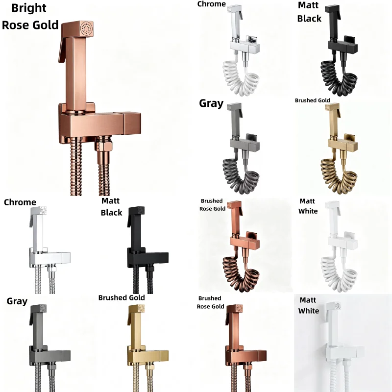 Brushed Rose Gold Brass Handheld Bidet High Voltage Spray Shower Set Toilet Special Faucet Bidet Faucet Bathroom Accessories
Brushed Rose Gold Brass Handheld Bidet High Voltage Spray Shower Set Toilet Special Faucet Bidet Faucet Bathroom Accessories