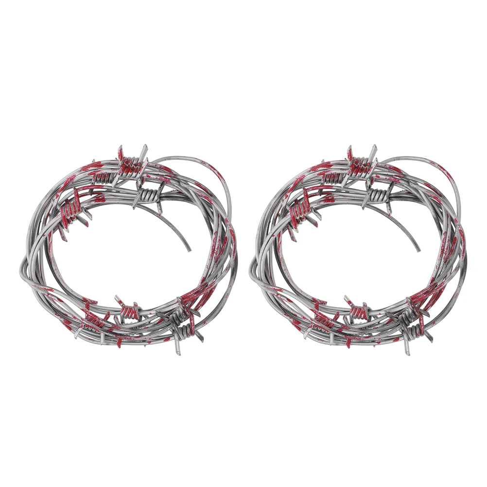 2pcs Simulated Iron Wire Chain Faux Barbwire Halloween Party Decoration Indoor Spooky Costume Accessories Fake Prison Theme
2pcs Simulated Iron Wire Chain Faux Barbwire Halloween Party Decoration Indoor Spooky Costume Accessories Fake Prison Theme