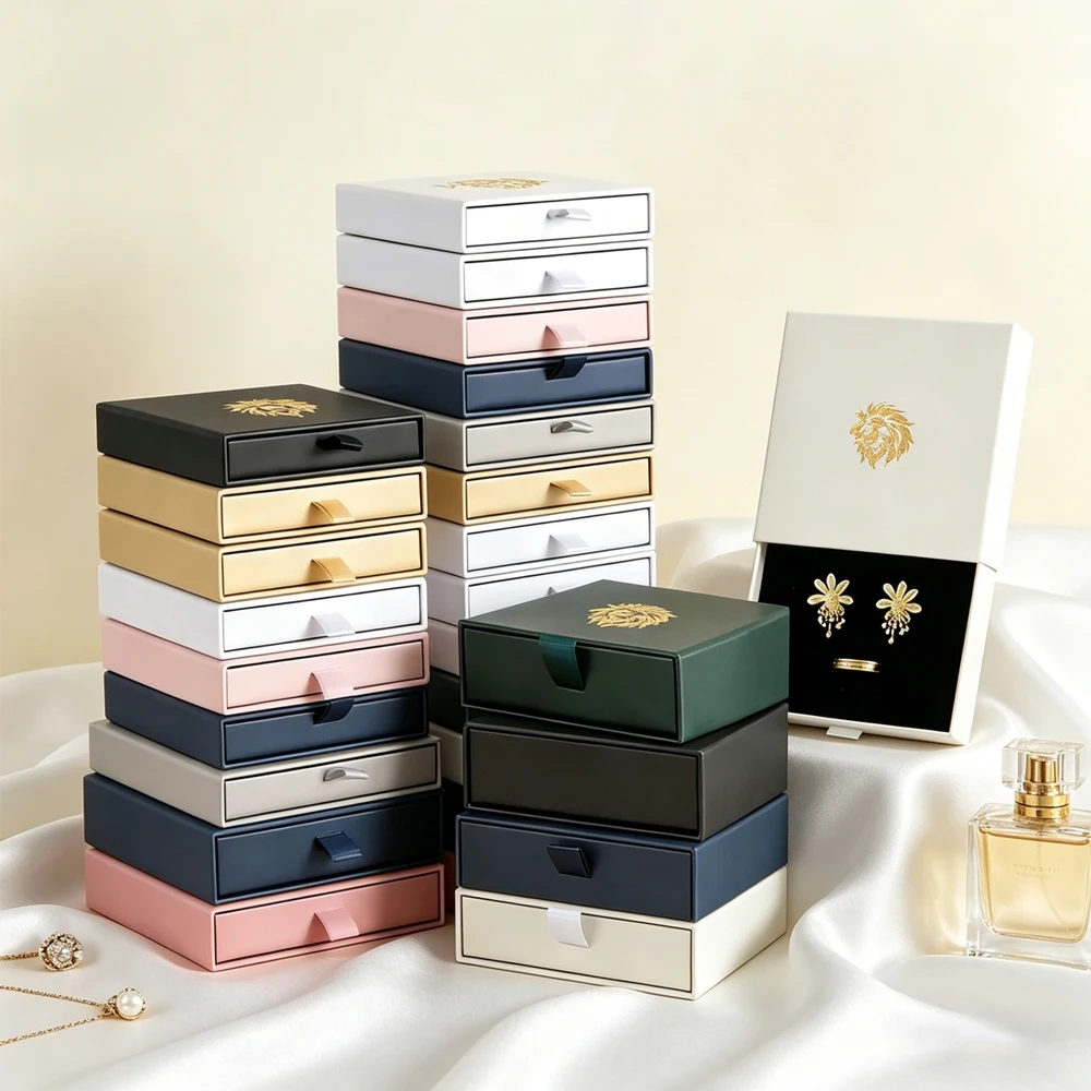 100pack Personalization 9X9X3.2CM Beige Navy Paper Jewelry Drawer Boxes Customized Logo Luxury Jewellery Ring Bracelet Gift Case
100pack Personalization 9X9X3.2CM Beige Navy Paper Jewelry Drawer Boxes Customized Logo Luxury Jewellery Ring Bracelet Gift Case