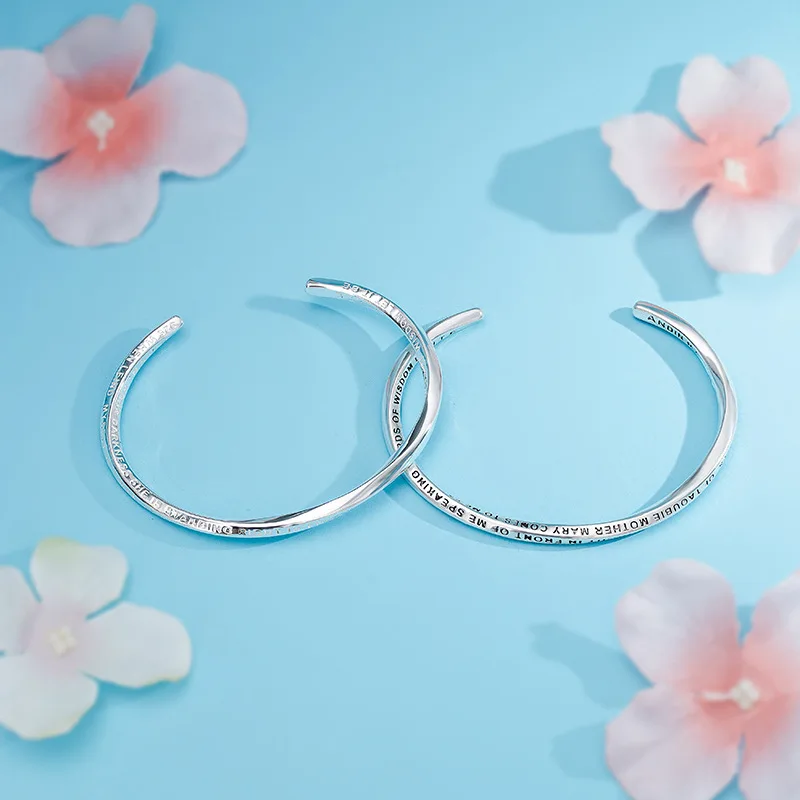 925 Sterling Silver Mobius Ring Inscription English Letters Customized Bracelets for Women Fine Jewelry Minimalist Accessories
925 Sterling Silver Mobius Ring Inscription English Letters Customized Bracelets for Women Fine Jewelry Minimalist Accessories