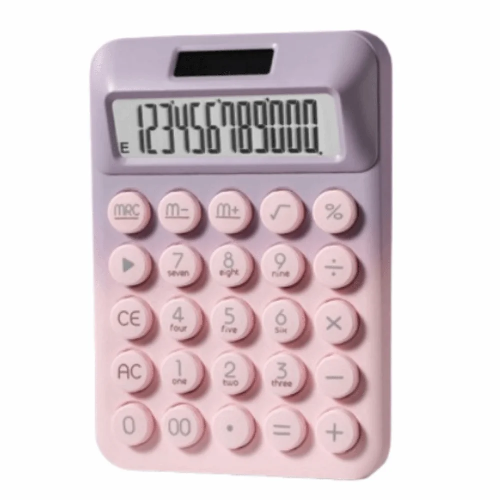 creative Solar Desktop Calculator Candy Color Anti-slip Pad 12 Digits Calculator Stationery Practical Finance Calculator
creative Solar Desktop Calculator Candy Color Anti-slip Pad 12 Digits Calculator Stationery Practical Finance Calculator