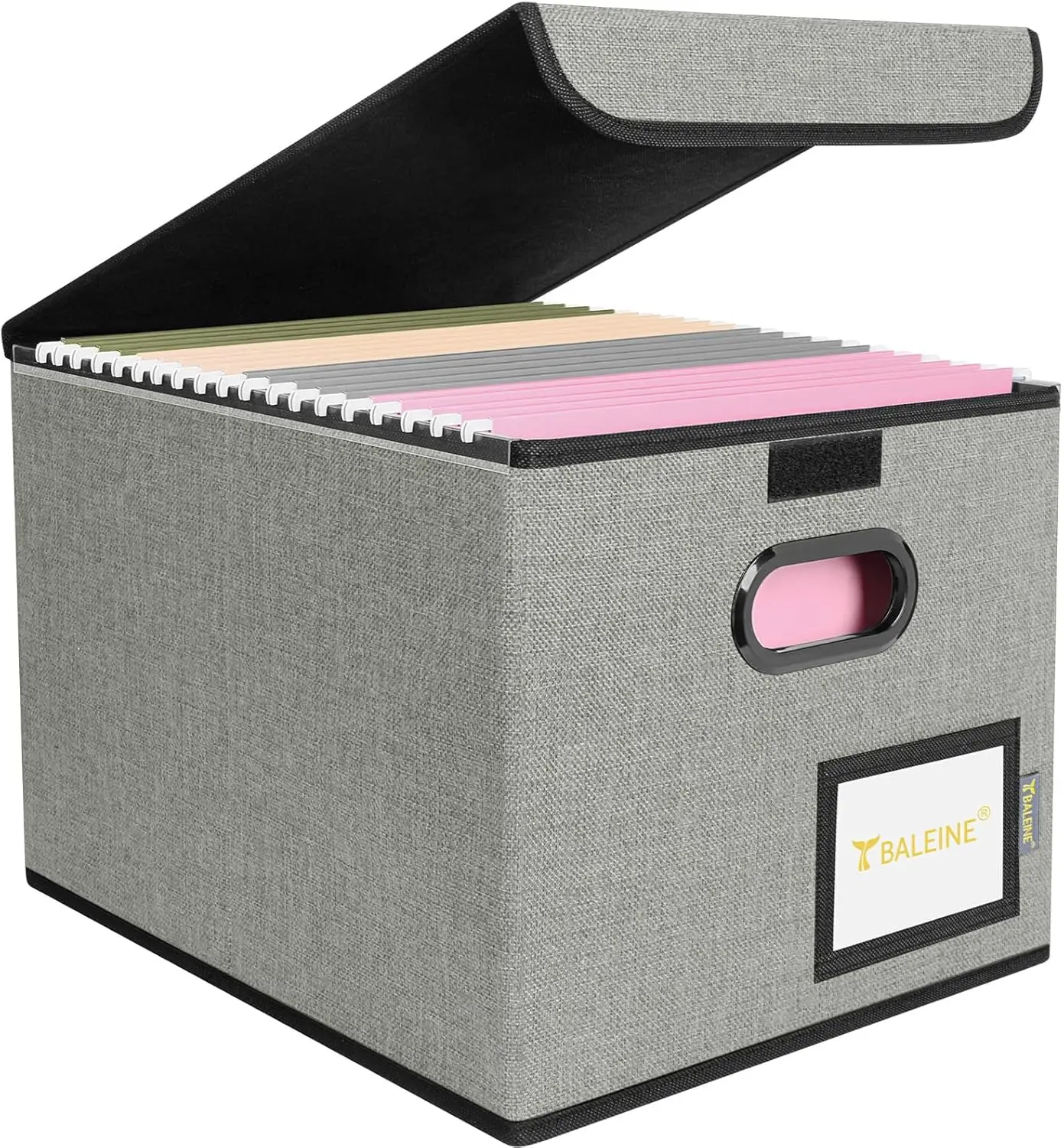 File Organizer Box with Lid, Collapsible File Folder Organizer with Plastic Slide, Hanging File Folder Box for Office Document Storage (1 Pack, Grey)
File Organizer Box with Lid, Collapsible File Folder Organizer with Plastic Slide, Hanging File Folder Box for Office Document Storage (1 Pack, Grey)